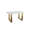 Perfect Dealz Modern Marble-Top Dining Table