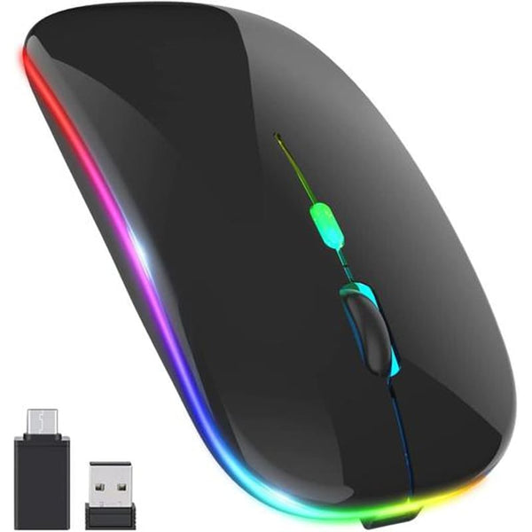 Perfect Dealz Slim Rechargeable RGB LED Wireless Optical Mouse