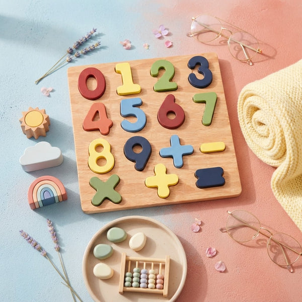 Toddler Number Wooden Puzzle Board
