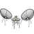 3 Piece Outdoor Acapulco Chairs Set