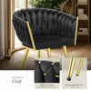Braided Velvet Plush Fabric Dining Chair featuring elegant knot look and height-adjustable feet for modern comfort.