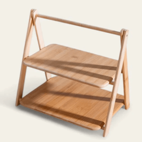 Perfect Dealz 2 Tier Serving Wooden Tray