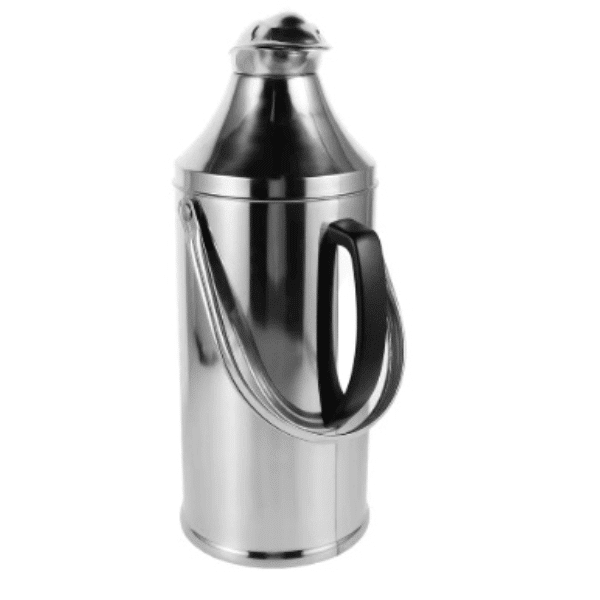 Perfect Dealz 2L Silver Stainless Steel Glass Lined Thermos Vacuum Flask
