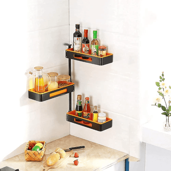 3-Tier Corner Storage Shelf with 180� Rotation image 1