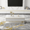 Chic Centre Coffee Table with elegant design on a stylish rug in modern living room setting.