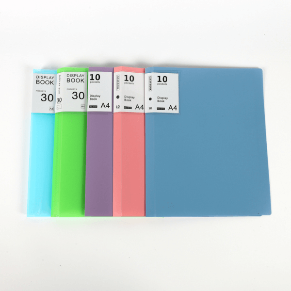10 Pockets A4 Morandi Color Document Folder Plastic Presentation Book image 0