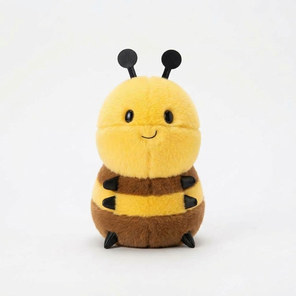 8-Inch Faux Mink Bee Plush Toy in a soft, adorable design, perfect for play and display.