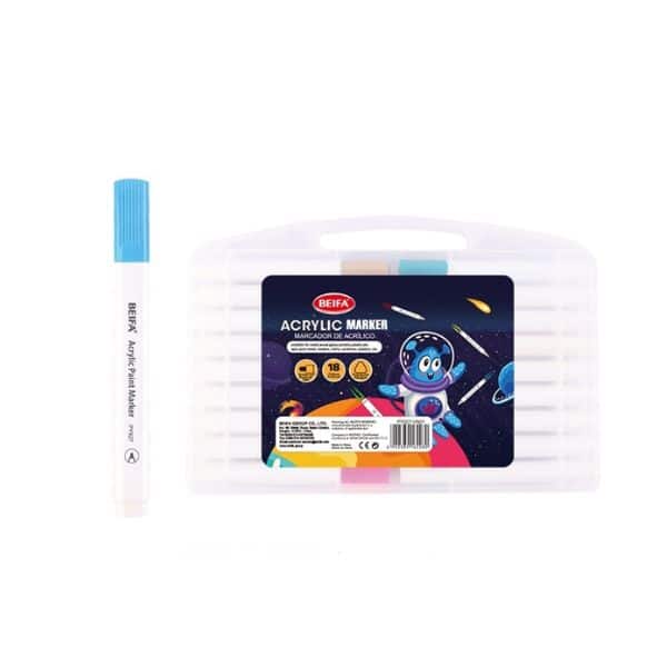 Perfect Dealz 18 Colors Round Nib Acrylic Markers