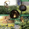 Angelic Solar Garden Light with Decorative Wind Chimes showcasing waterproof design, charging time, and ambient lighting features.
