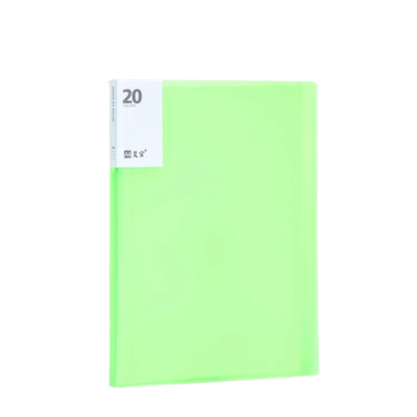 20 Pockets A4 Morandi Color Document Folder Plastic Presentation Book image 2