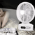 Perfect Dealz Solar-Powered Fan with Bluetooth Speaker & LED Light