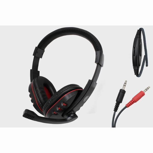 4 in 1 Gaming RGB Keyboard Mouse Headset & Pad Combo featuring a comfortable over-ear headset with microphone.