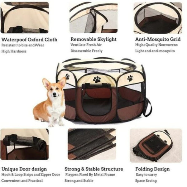 Foldable Pet Playpen For Dogs Pop Up – Indoor and Outdoor Use image 3