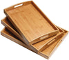 Perfect Dealz 3 Piece Classy Bamboo Tray Set