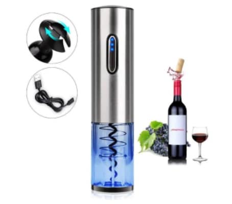 Perfect Dealz Stainless Steel Rechargeable Electric Wine Opener