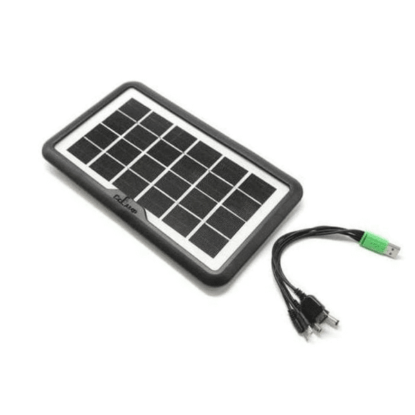 3.8W Portable Solar Panel for Outdoor Charging with USB cables, ideal for off-grid power solutions.