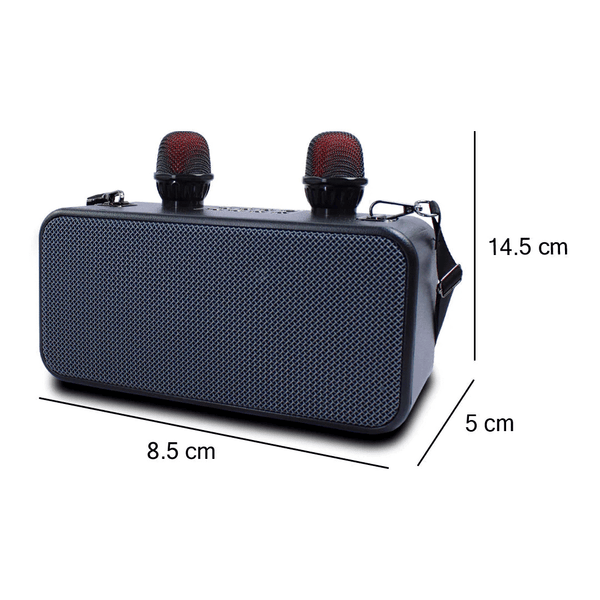 Perfect Dealz Retro Bluetooth Karaoke Speaker with Dual Microphones