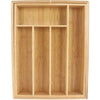 Perfect Dealz 5 Compartment Bamboo Drawer Organizer