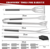 Perfect Dealz 18 Piece Stainless Steel Barbecue Portable Grill Tools Set
