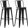 Metro Metal Bar Stool - stylish black metal stools for modern kitchen and bar seating.