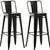 Metro Metal Bar Stool - stylish black metal stools for modern kitchen and bar seating.