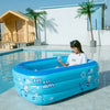 Inflatable Rectangular Kids Swimming Pool 210x130x56 CM image 4