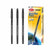 0.7mm Semi Gel Ink Pens 12 Pack displayed with three black pens beside the packaging.