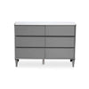 Modern Grey 6 Drawer Storage Chest with sleek design and spacious drawers for organized storage.