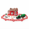 Colorful Happy Farm House Play Set with animals, tractor, and fenced area for imaginative play.