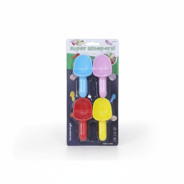 4PC Ice-Cream Super Scoopers in vibrant colors for ice cream serving and scooping, perfect for home use.