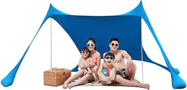 Perfect Dealz 5 Pointed Aluminum Pop Up Beach Tent with Sand Anchor
