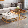 Perfect Dealz Glass Marble Coffee Nesting Table
