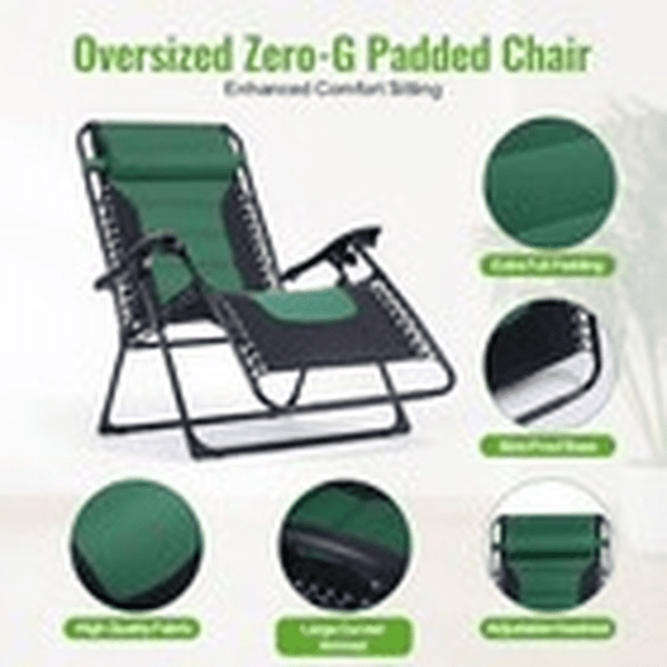 Folding Patio Recliner Chair with Adjustable Headrest image 2