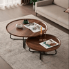 2 Piece Living Room Round Coffee Table image 3