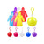 Colorful Disposable Raincoat Ball set with vibrant raincoats stored in ball-shaped containers for easy portability.