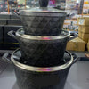 Perfect Dealz 3 Piece Non stick Black Granite Pot Set