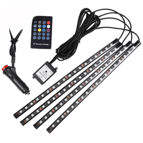 Perfect Dealz 4 Piece Car RGB Color Mood Interior Atmosphere Lamp