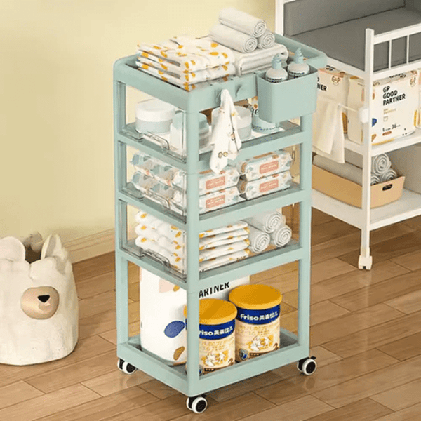 4-Tier Nursery Storage Rack for Newborn Items image 4
