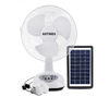 Perfect Dealz 12 inch Rechargeable Solar Table Fan with LED Emergency Lights