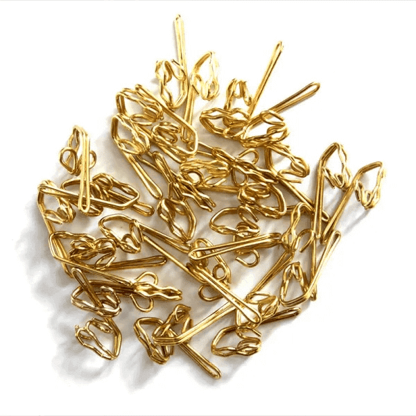 100 Piece R7 Curtain Metal Hooks image 1