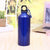 750ml Aluminum Sports Water Bottle in blue color, designed for hydration during workouts and outdoor activities.