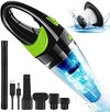 Portable Cordless Handheld Car Vacuum with accessories, featuring a sleek design and powerful suction.