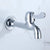 Chrome Zinc Alloy Outdoor Garden Water Valve mounted on a wall with a shiny chrome finish.