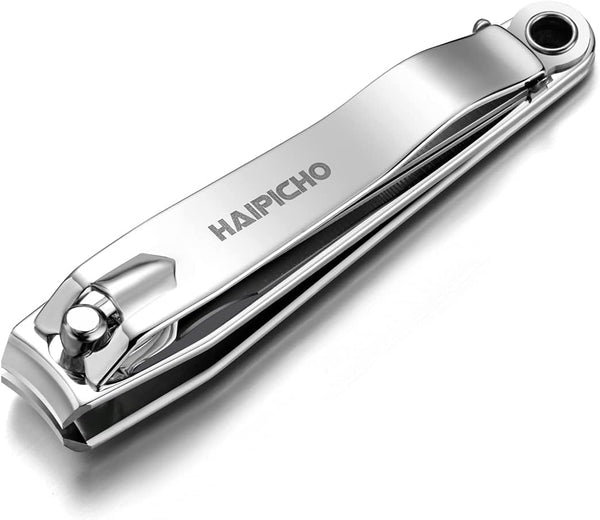 Large Stainless Steel Nail Clipper with ergonomic design for easy nail trimming.