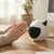 Compact Mini Electric Fan Heater warming hands on a desk, featuring a cute cat design.
