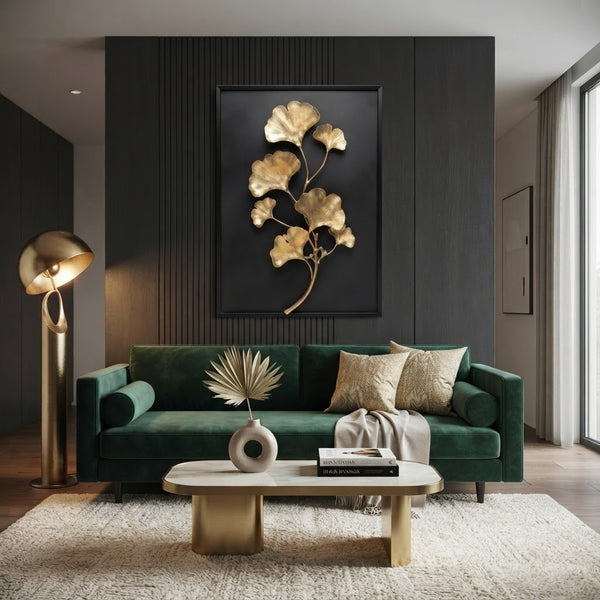 Generic Golden Ginkgo Leaf Wall Art Piece