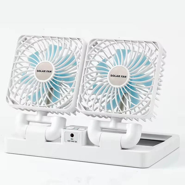 Perfect Dealz Desktop Rotatable Double Solar Charging Fan