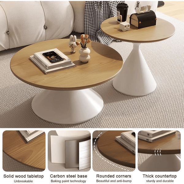 Perfect Dealz Forest Wood Coffee Table Set