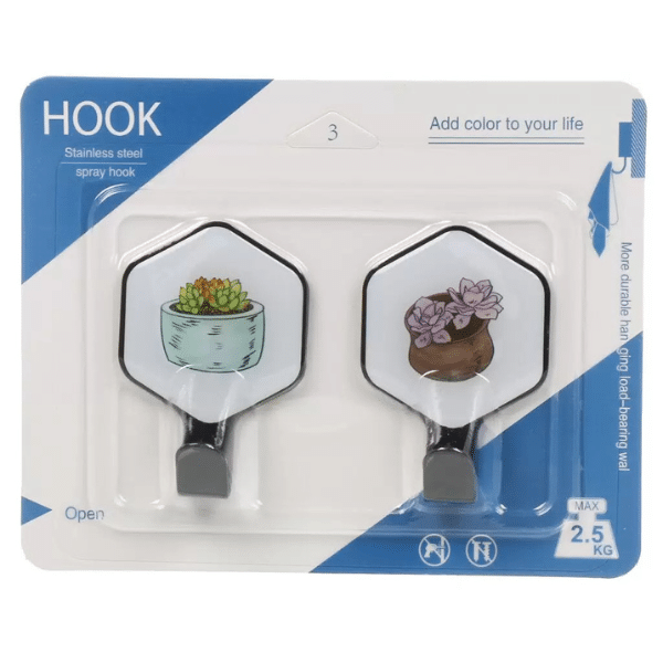 Perfect Dealz 2 Piece Plastic Sticky Hooks