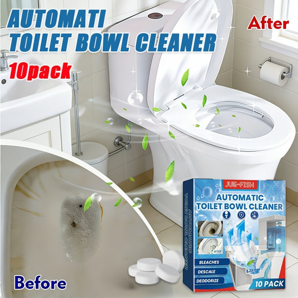 Deep Action Foaming Toilet Cleaner Powder in action, effectively cleaning toilet surfaces with foaming formula.
